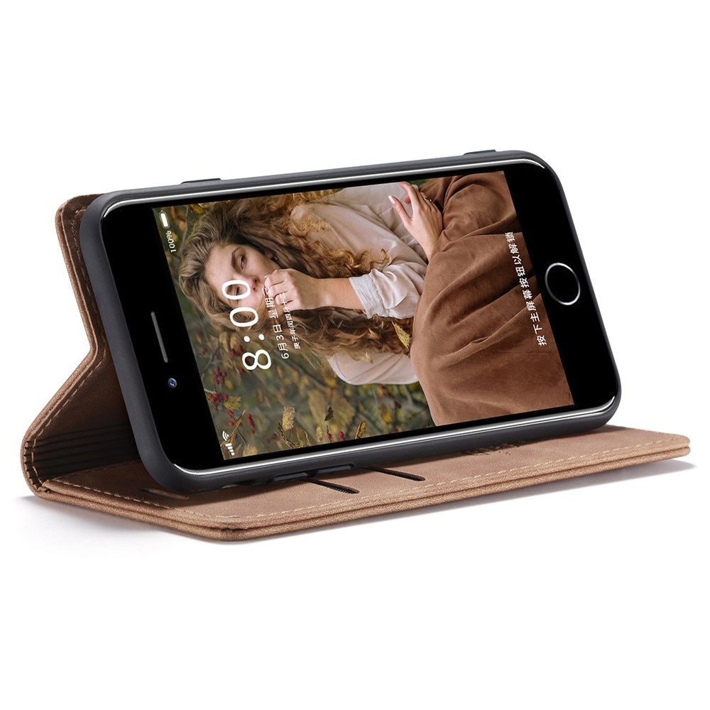 Slim Pung Etui iPhone 7 Brun