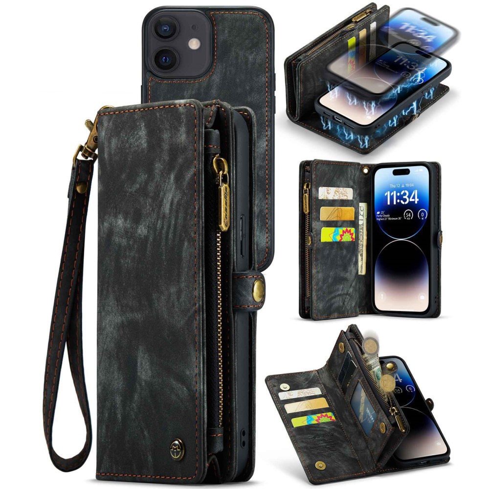 Multi-slot Mobiltaske iPhone 12/iPhone 12 Pro Grå