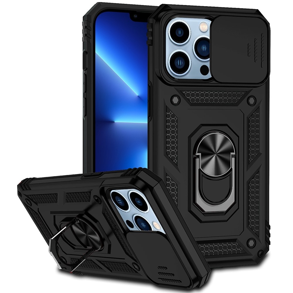 Hybridcover Ring + Kamerabeskyttelse iPhone 13 Pro Max Sort
