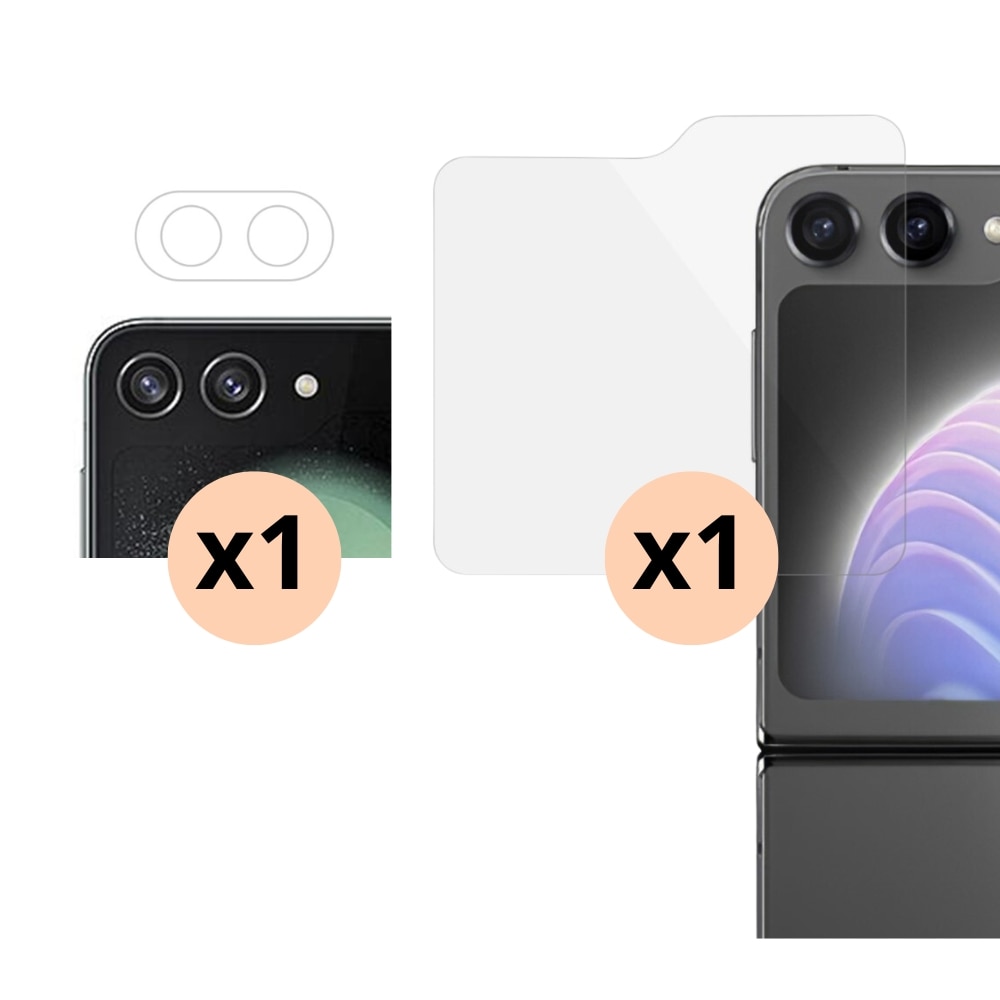 Samsung Galaxy Z Flip 6 Kamerabeskyttelse og Hærdet Glas Skærmbeskytter
