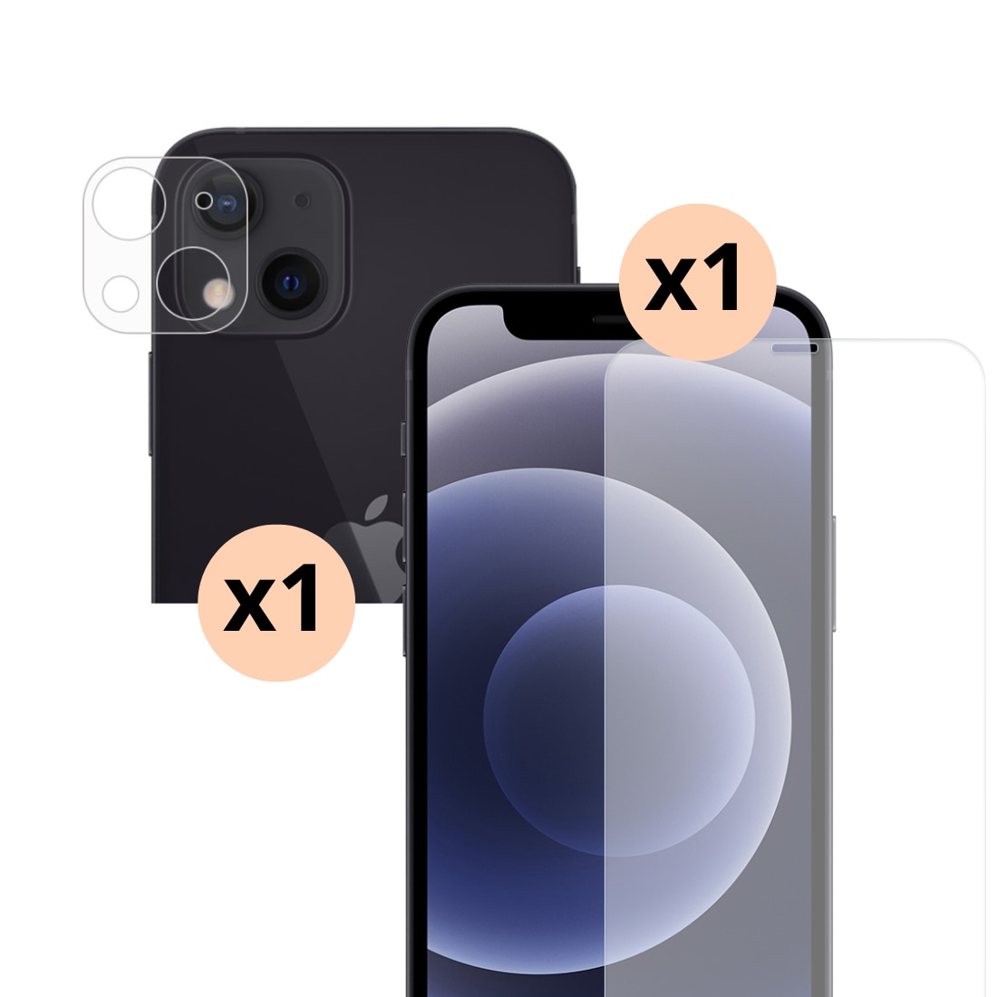 iPhone 13 Kamerabeskyttelse og Hærdet Glas Skærmbeskytter