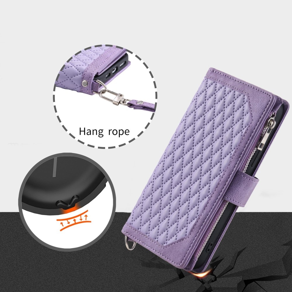 Pung Taske iPhone 7 Quilted Lilla