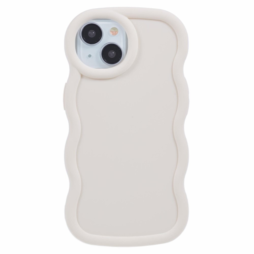 Wavy Edge TPU Cover iPhone 13 Hvid