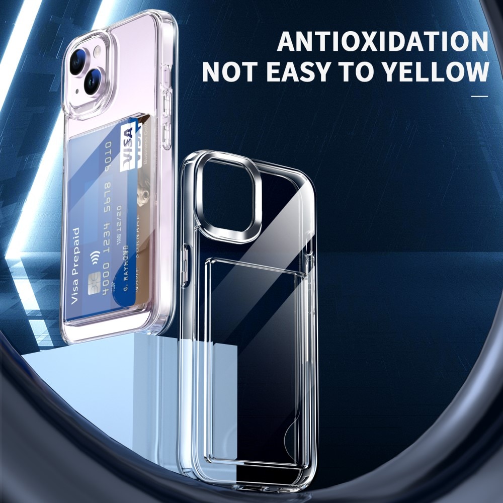 Hybridcover Kortholder iPhone 13 Gennemsigtig