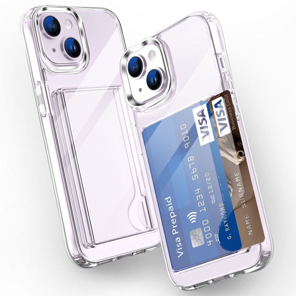 Hybridcover Kortholder iPhone 13 Gennemsigtig