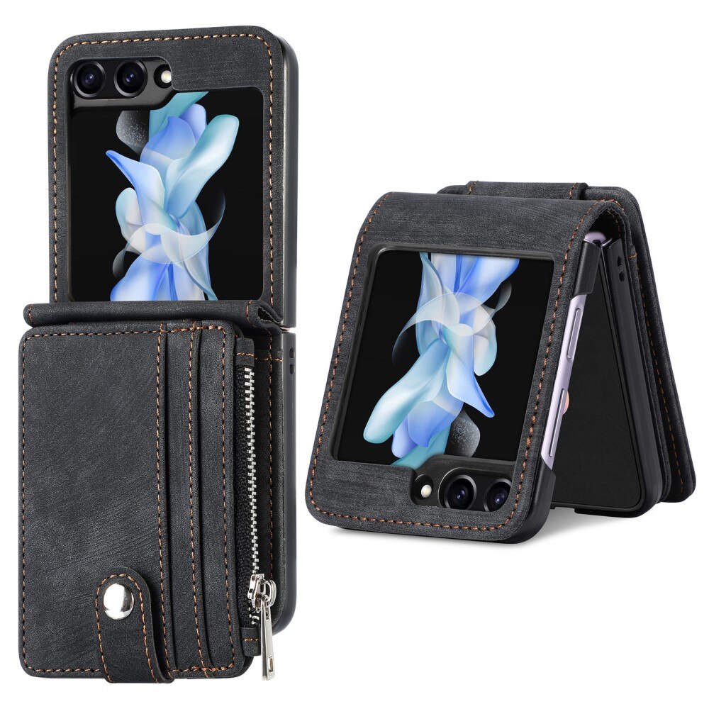 Zipper Multi-Slot Mobiltaske Samsung Galaxy Z Flip 6 sort