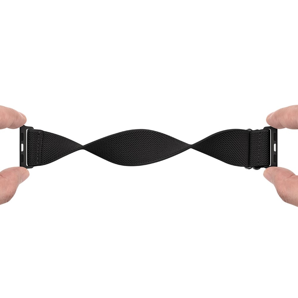 Elastisk Nylonurrem Apple Watch Series 4-6 40mm Mørkebrun