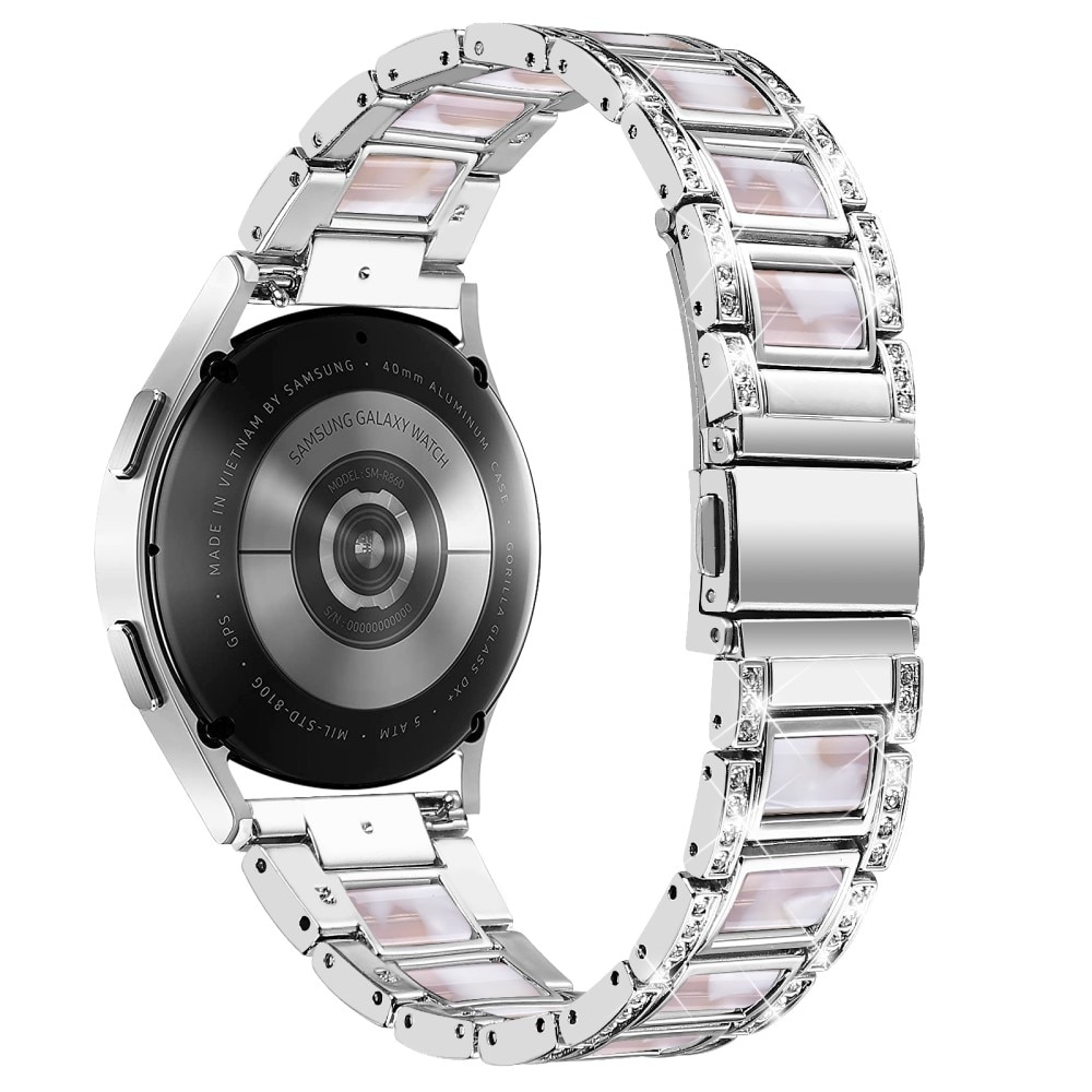 Diamond Bracelet Samsung Galaxy Watch 6 44mm Silver Pearl