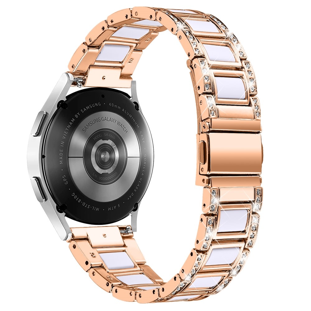 Diamond Bracelet Samsung Galaxy Watch 6 44mm Rosegold Snow