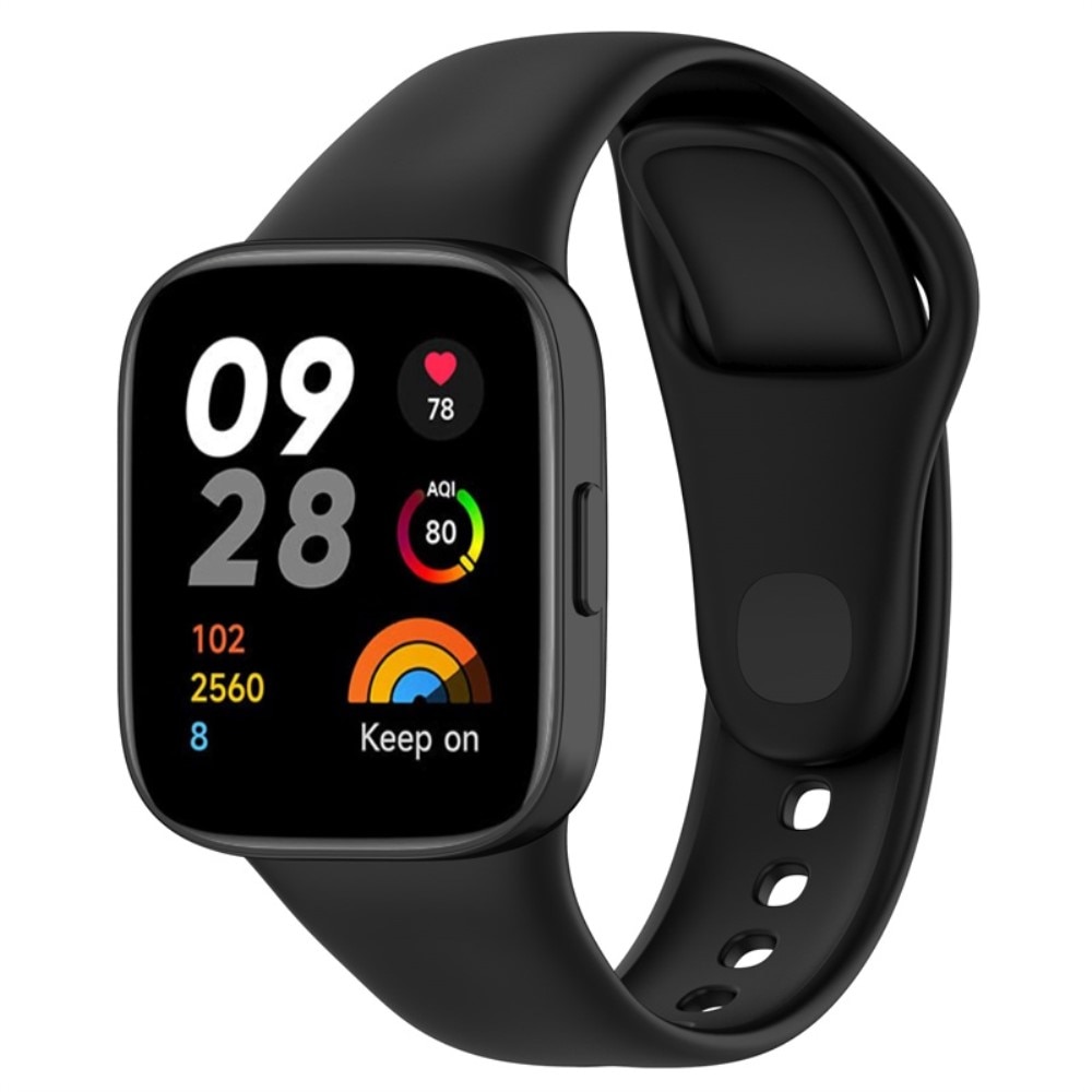 Rem af silikone til Xiaomi Redmi Watch 3 Sort