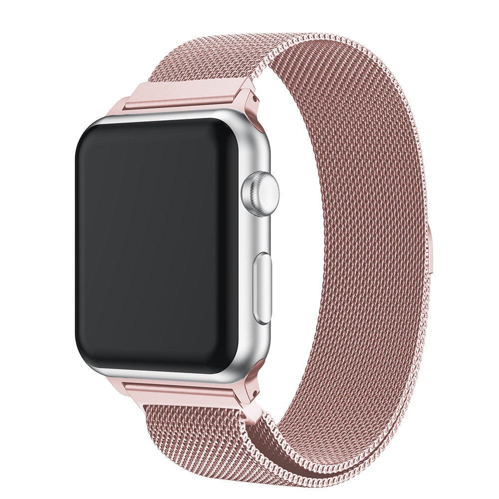 Armbånd Milanese Apple Watch Series 10 42mm Lyserød guld
