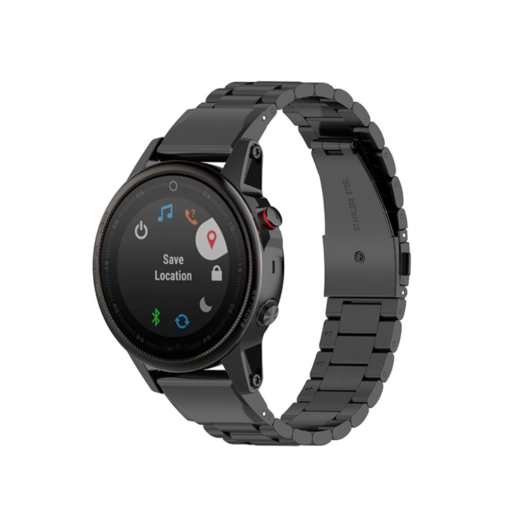 Metalarmbånd Garmin Fenix 6S Sort