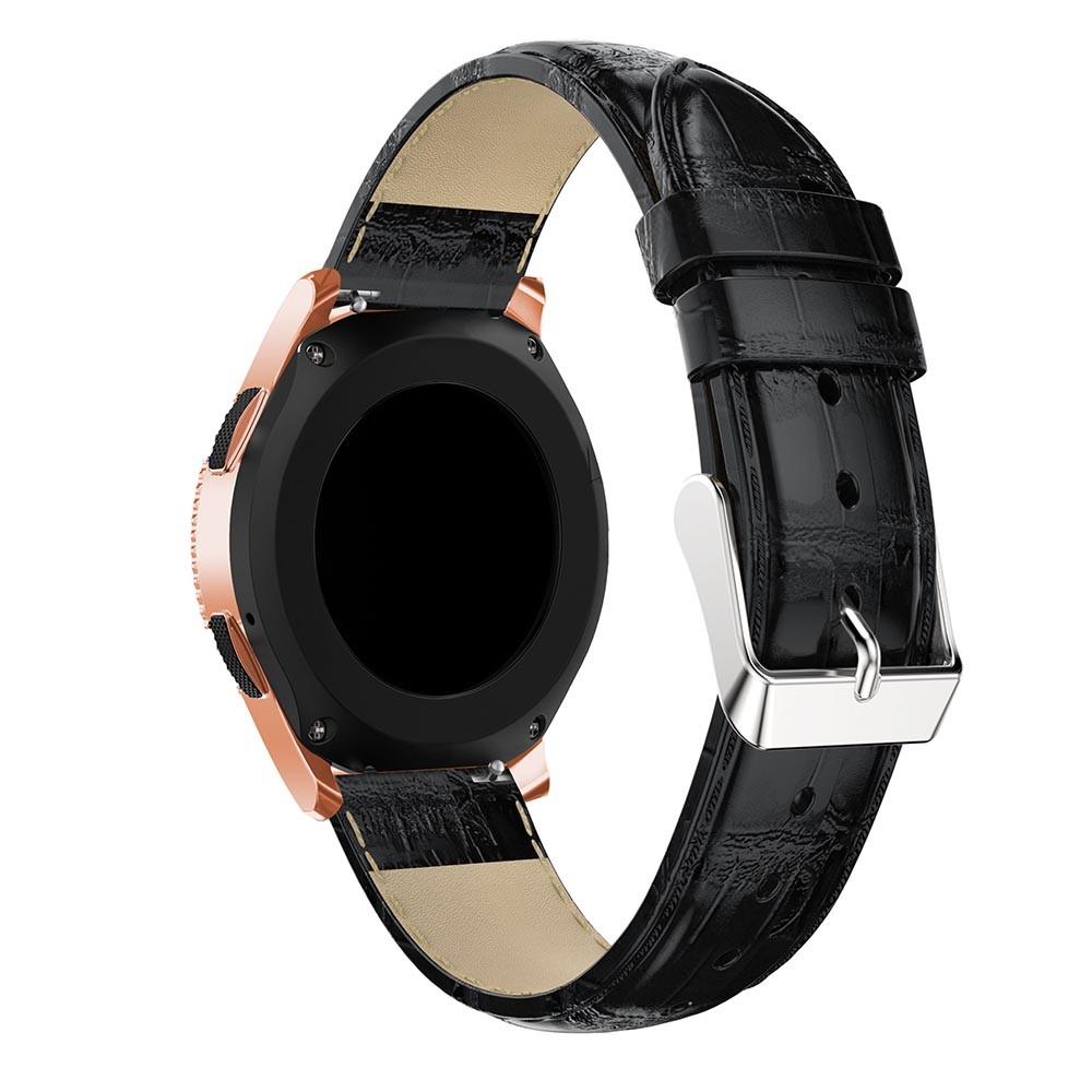 Læderrem Krokodil Samsung Galaxy Watch 6 44mm sort