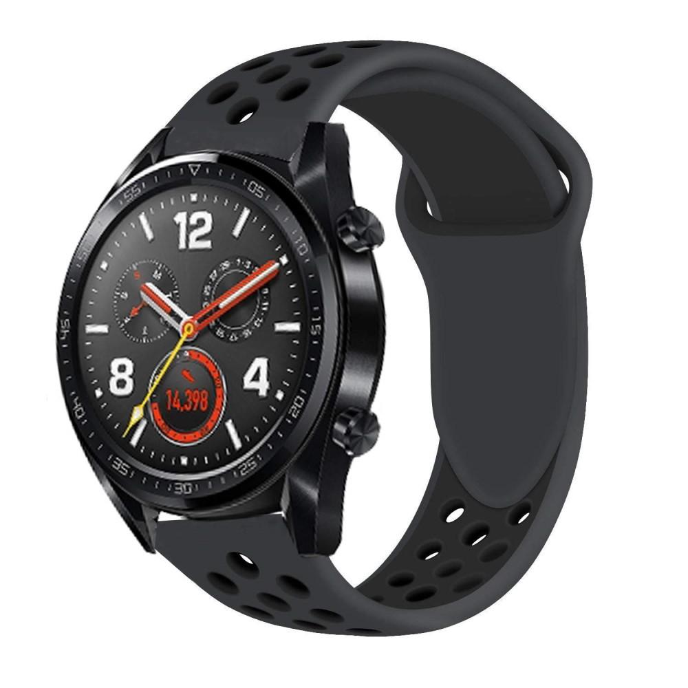 Silikonearmbånd Sport Huawei Watch GT 2 Pro/Watch GT 2 46mm/Watch GT 2e/Watch GT Sort