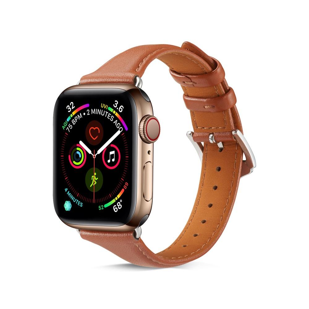 Slim Læderrem Apple Watch Series 10 42mm Cognac